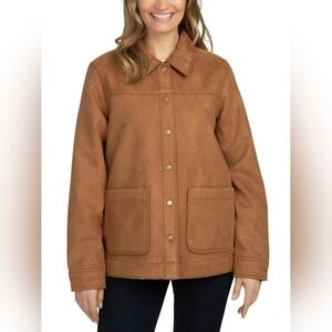 NEW! Boston Traders Tan Fleece Lined Trucker Jacket Size M